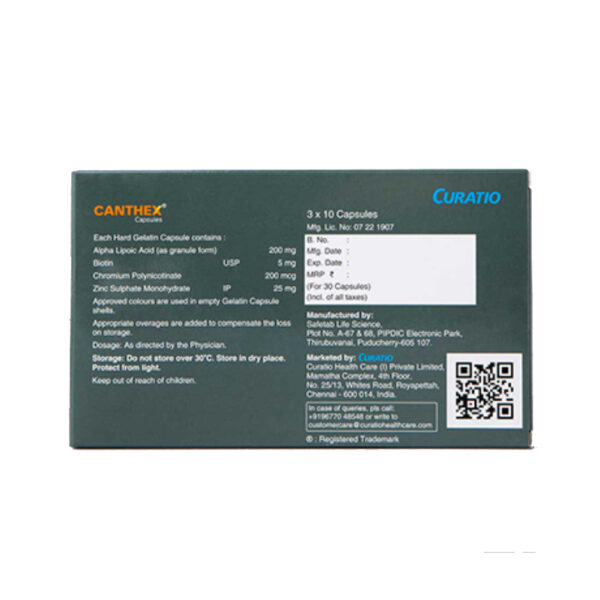 CANTHEX 10 CAPSULES 10’S – Ambika DIstributors